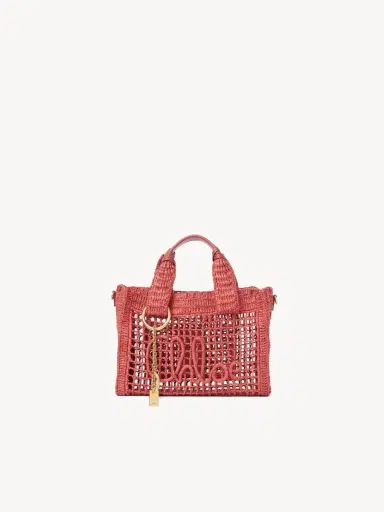 Chloé Small Summer Banana east-west tote bag with strap in raffia | Thumbnail 2
