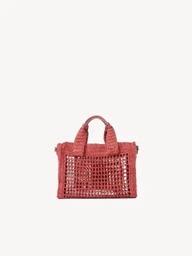 Chloé Small Summer Banana east-west tote bag with strap in raffia | Thumbnail 5
