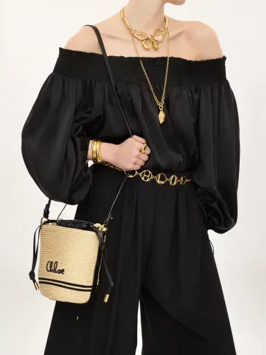 Chloé Chloé Soleil bucket bag in cord | Thumbnail 3