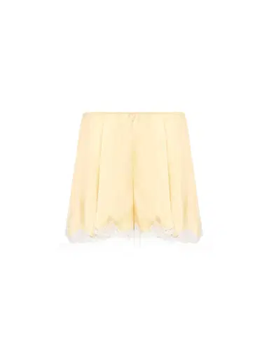 Chloé Fluid shorts in washed silk satin & lace | Thumbnail 1