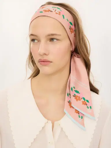 Chloé The Chloé Parrot bandeau scarf in silk twill | Thumbnail 5 Chloé The Chloé Parrot bandeau scarf in silk twill | Thumbnail 5