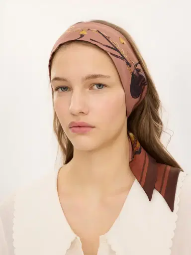 Chloé The Chloé Paddington bandeau scarf in silk twill | Thumbnail 6 Chloé The Chloé Paddington bandeau scarf in silk twill | Thumbnail 6