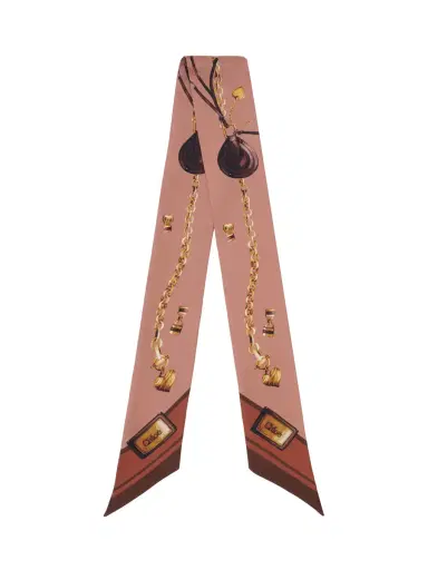 Chloé The Chloé Paddington bandeau scarf in silk twill | Thumbnail 1 Chloé The Chloé Paddington bandeau scarf in silk twill | Thumbnail 1