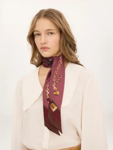 Chloé The Chloé Paddington bandeau scarf in silk twill | Thumbnail 3 Chloé The Chloé Paddington bandeau scarf in silk twill | Thumbnail 3