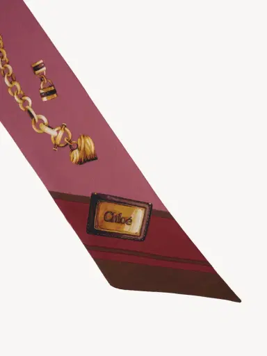Chloé The Chloé Paddington bandeau scarf in silk twill | Thumbnail 4 Chloé The Chloé Paddington bandeau scarf in silk twill | Thumbnail 4