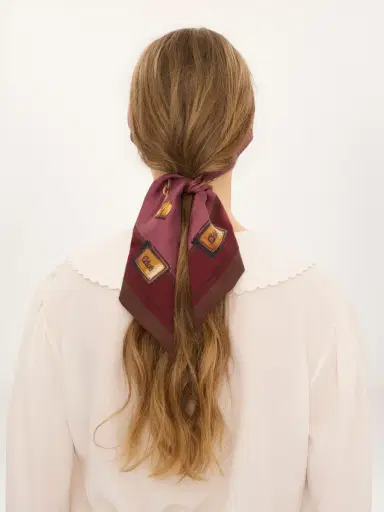 Chloé The Chloé Paddington bandeau scarf in silk twill | Thumbnail 6 Chloé The Chloé Paddington bandeau scarf in silk twill | Thumbnail 6