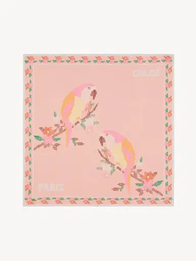 Chloé The Chloé Parrot square scarf in silk twill | Thumbnail 2 Chloé The Chloé Parrot square scarf in silk twill | Thumbnail 2