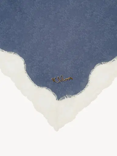 Chloé The Chloé Poetic square scarf in silk & lace | Thumbnail 4