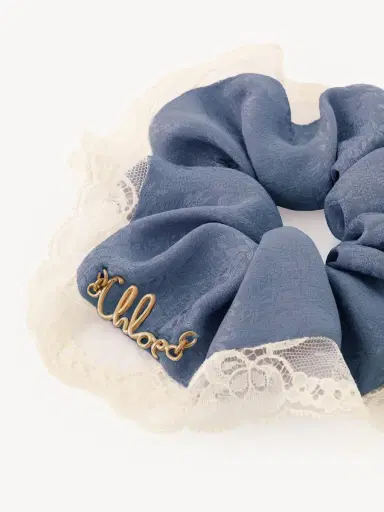 Chloé The Chloé Poetic scrunchie in silk & lace | Thumbnail 4