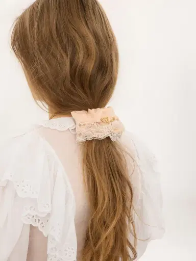 Chloé The Chloé Poetic scrunchie in silk & lace | Thumbnail 3