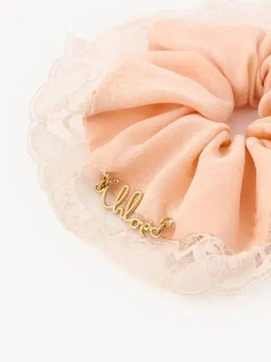 Chloé The Chloé Poetic scrunchie in silk & lace | Thumbnail 4