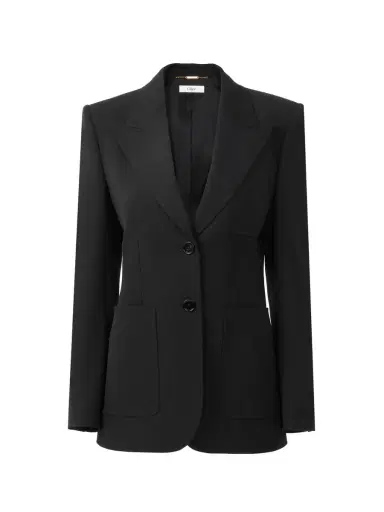 Chloé Single-breasted tailored jacket in wool grain de poudre | Thumbnail 1