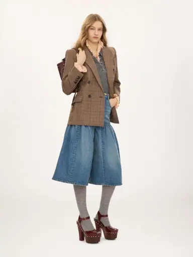 Chloé Double-breasted tailored jacket in check wool | Thumbnail 3