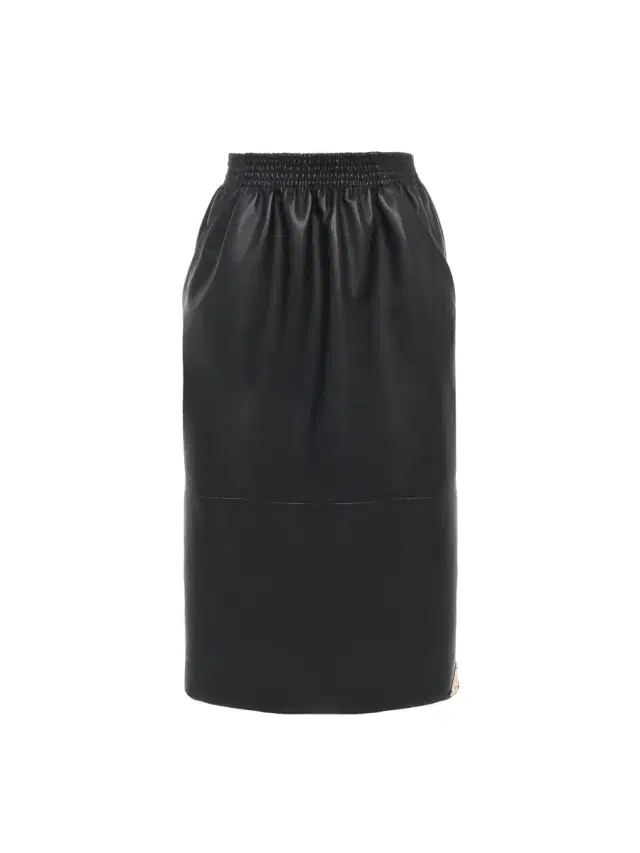 Chloé Knee-length pencil skirt in leather