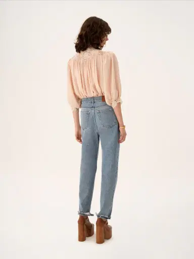 Chloé High-rise tapered jeans in denim | Thumbnail 5