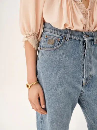 Chloé High-rise tapered jeans in denim | Thumbnail 6