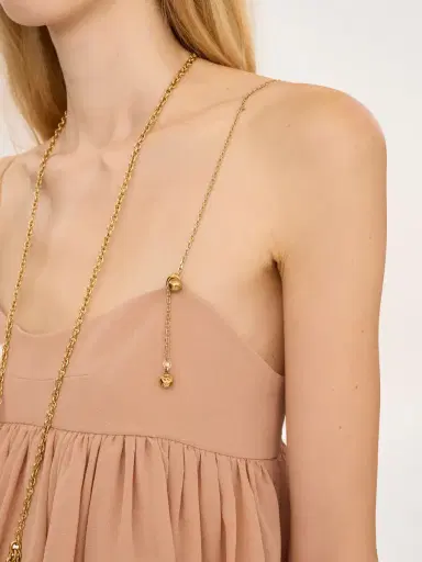 Chloé Sleeveless ruffle top in silk georgette | Thumbnail 6
