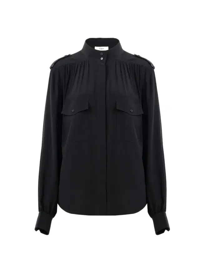 Chloé Gathered blouse in crêpe de chine