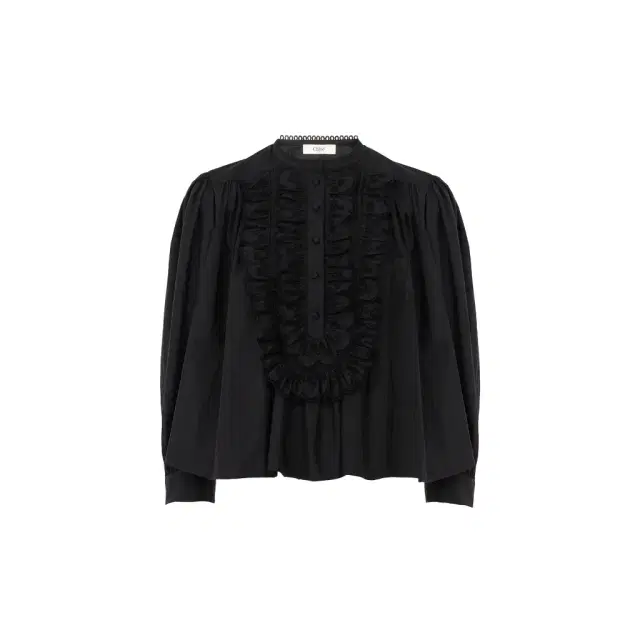 Chloé Gathered ruffle top in technical taffeta