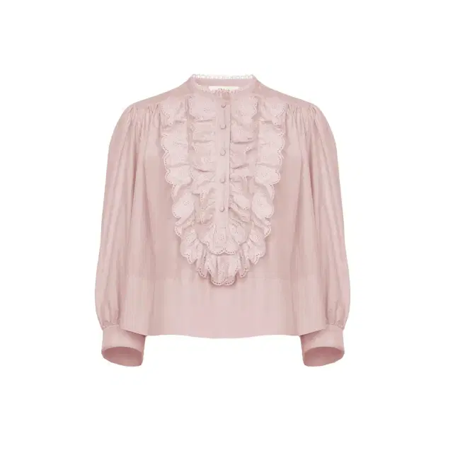 Chloé Gathered ruffle top in technical taffeta