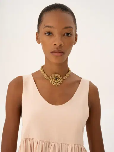 Chloé Gathered sleeveless top in crêpe de chine | Thumbnail 7