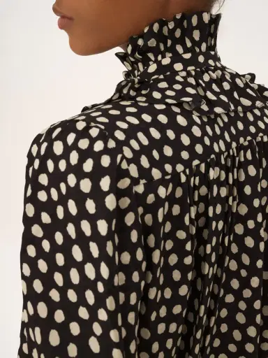 Chloé Tie-front ruffled blouse in silk jacquard | Thumbnail 7