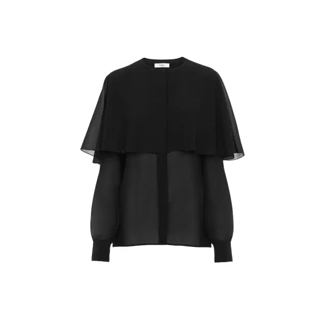 Chloé Cape blouse in silk georgette