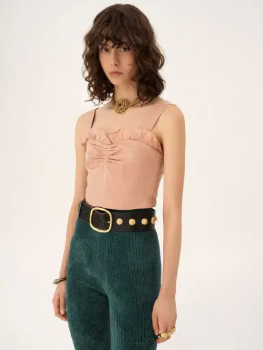 Chloé Cropped fitted tank top in technical taffeta | Thumbnail 4