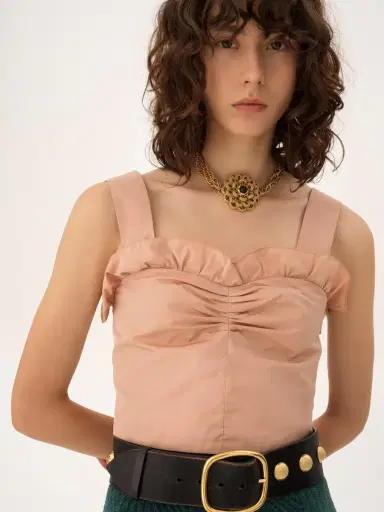 Chloé Cropped fitted tank top in technical taffeta | Thumbnail 6