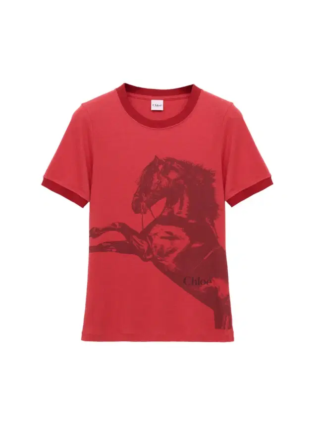 Chloé Baby fit logo T-shirt in chiné jersey