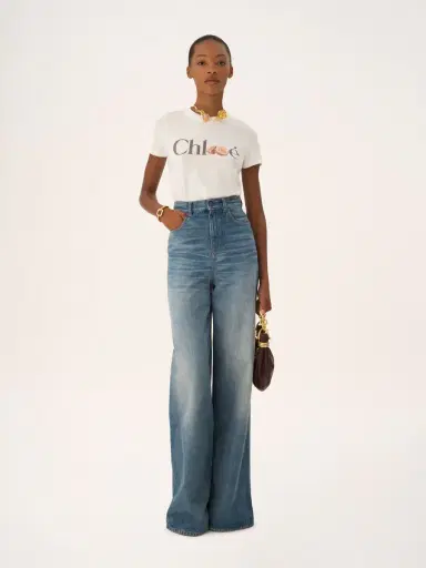 Chloé Baby fit logo T-shirt in cotton jersey | Thumbnail 3