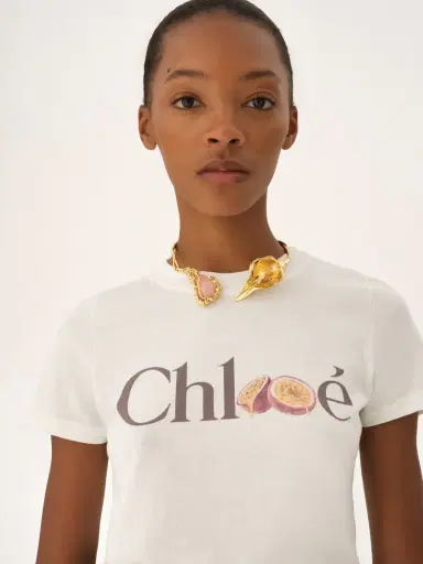 Chloé Baby fit logo T-shirt in cotton jersey | Thumbnail 6