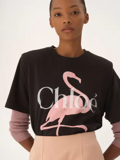 Chloé Generous logo T-shirt in cotton jersey | Thumbnail 6