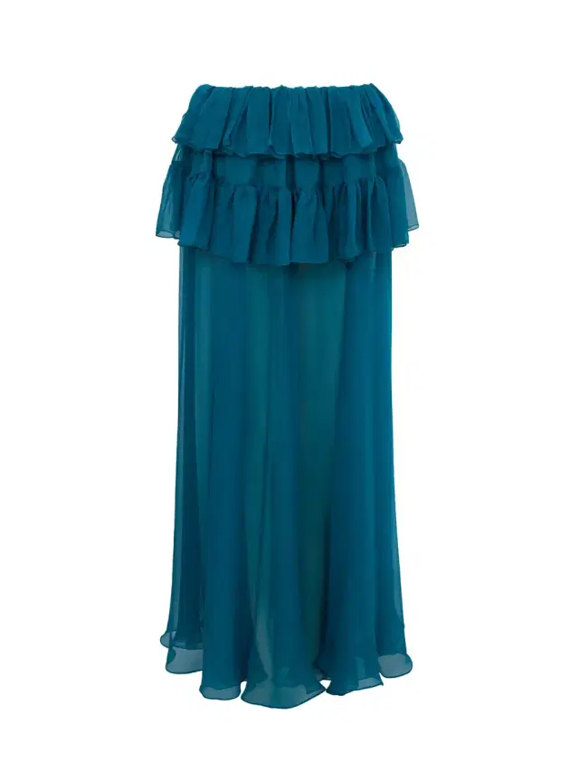Chloé Ruffled long skirt in silk mousseline