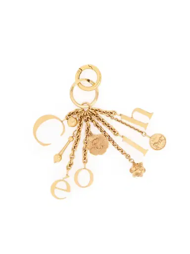 Chloé Chloé Symbols Logo key ring bag charm in brass | Thumbnail 2