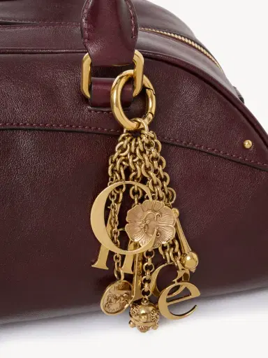 Chloé Chloé Symbols Logo key ring bag charm in brass | Thumbnail 4