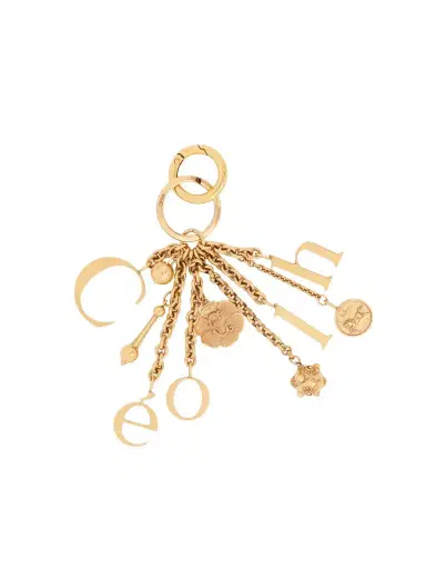 Chloé Chloé Symbols Logo key ring bag charm in brass | Thumbnail 1