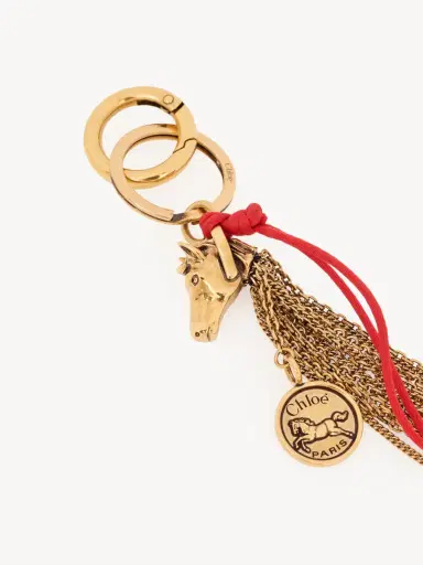 Chloé Chloé Symbols Chain Horse bag charm in brass | Thumbnail 3
