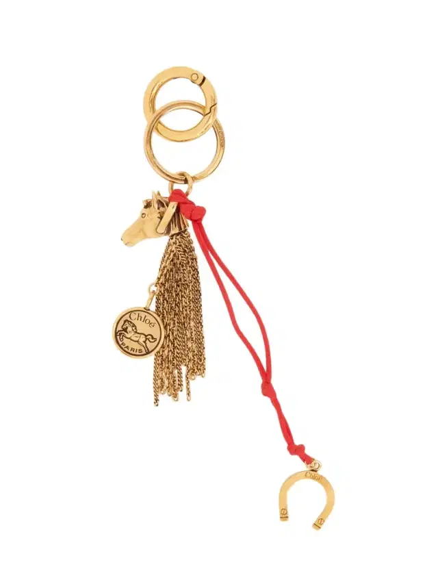 Chloé Chloé Symbols Chain Horse bag charm in brass