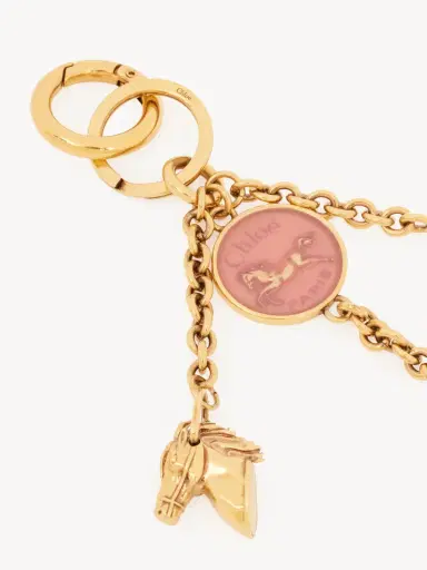 Chloé Chloé Symbols Coin Horse bag charm in brass | Thumbnail 3