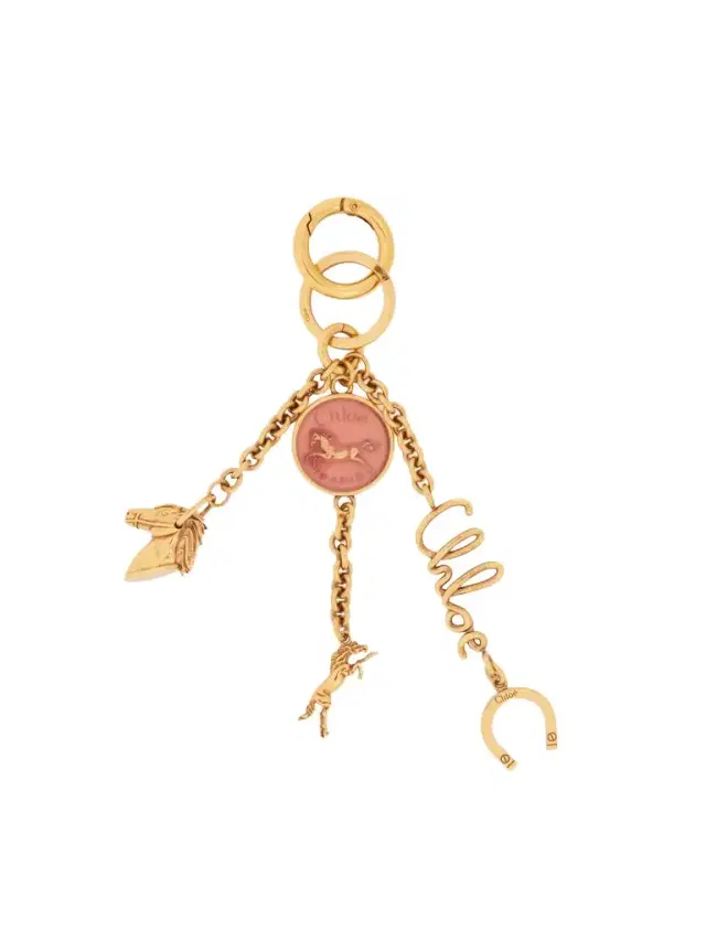 Chloé Chloé Symbols Coin Horse bag charm in brass