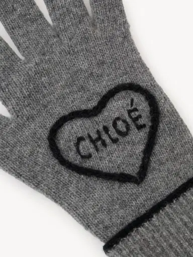 Chloé The Chloé Encoeur gloves in wool & cashmere | Thumbnail 4