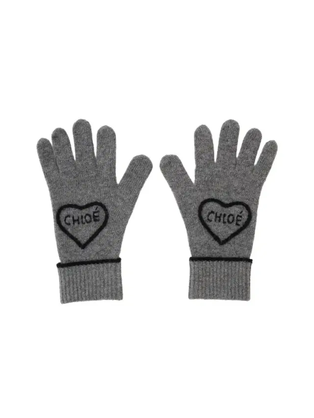 Chloé The Chloé Encoeur gloves in wool & cashmere