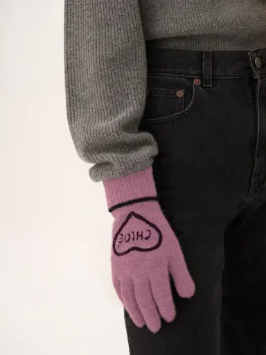 Chloé The Chloé Encoeur gloves in wool & cashmere | Thumbnail 2