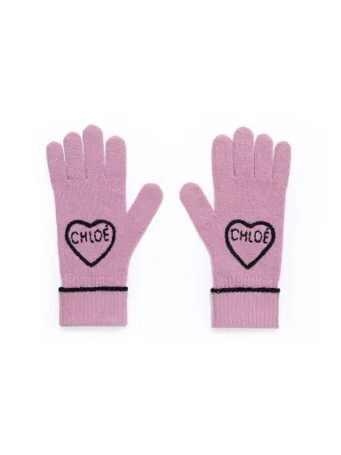 Chloé The Chloé Encoeur gloves in wool & cashmere | Thumbnail 3