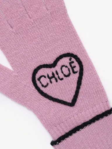 Chloé The Chloé Encoeur gloves in wool & cashmere | Thumbnail 4