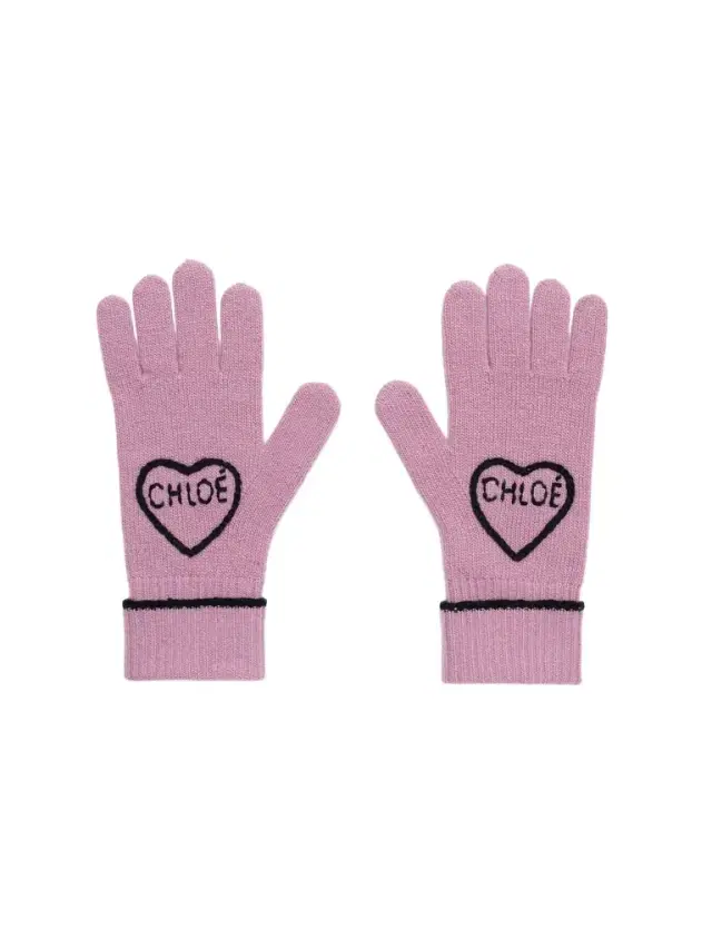 Chloé The Chloé Encoeur gloves in wool & cashmere