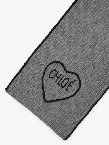 Chloé The Chloé Encoeur scarf in wool & cashmere | Thumbnail 4 Chloé The Chloé Encoeur scarf in wool & cashmere | Thumbnail 4