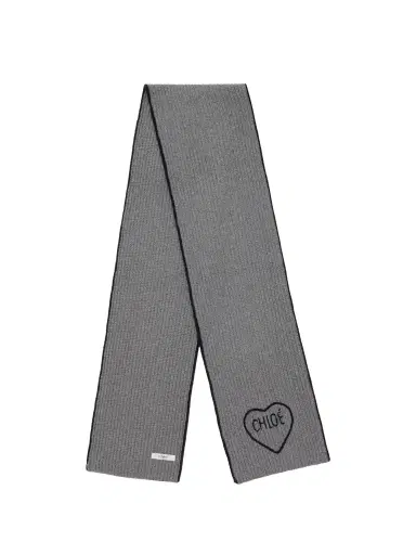 Chloé The Chloé Encoeur scarf in wool & cashmere | Thumbnail 1 Chloé The Chloé Encoeur scarf in wool & cashmere | Thumbnail 1