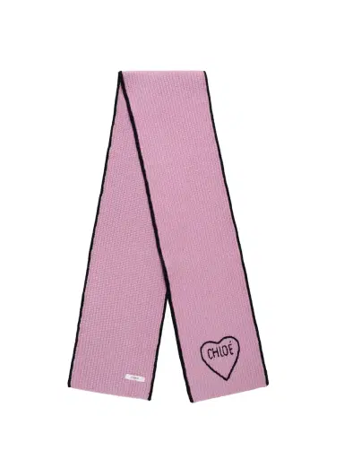 Chloé The Chloé Encoeur scarf in wool & cashmere | Thumbnail 5